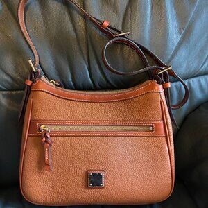 Dooney & Bourke Sorrento Crossbody shoulder bag, color Brown, 11" x 9.5" x 4"